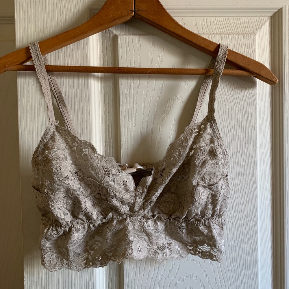 Nude lace bralette